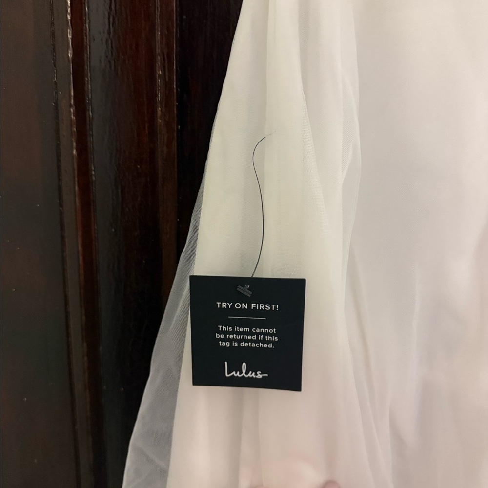 Lulu's Elegant White Wedding Dress - Picture 5 of 9